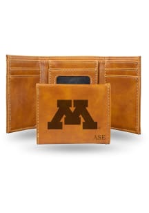 Minnesota Golden Gophers Personalized Laser Engraved Mens Trifold Wallet