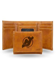 New Jersey Devils Personalized Laser Engraved Mens Trifold Wallet