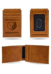 Memphis Grizzlies Personalized Laser Engraved Front Pocket Mens Bifold Wallet