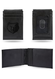 Memphis Grizzlies Logo Personalized Laser Engraved Front Pocket Mens Bifold Wallet