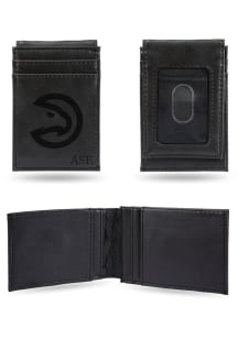 Atlanta Hawks Logo Personalized Laser Engraved Front Pocket Mens Bifold Wallet