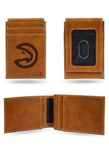 Atlanta Hawks Logo Personalized Laser Engraved Front Pocket Mens Bifold Wallet