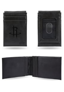 Houston Rockets Logo Personalized Laser Engraved Front Pocket Mens Bifold Wallet