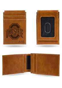 Ohio State Buckeyes Logo Personalized Laser Engraved Front Pocket Mens Bifold Wallet