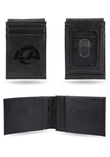 Los Angeles Rams Logo Personalized Laser Engraved Front Pocket Mens Bifold Wallet