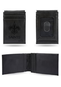 New Orleans Saints Logo Personalized Laser Engraved Front Pocket Mens Bifold Wallet