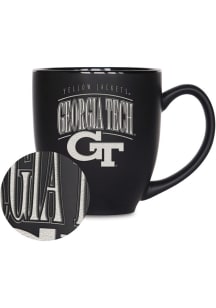 GA Tech Yellow Jackets Tribute 15oz Bistro Ceramic Mug - Black