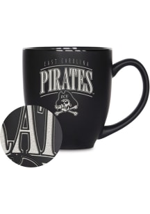 East Carolina Pirates Tribute 15oz Bistro Ceramic Mug - Black