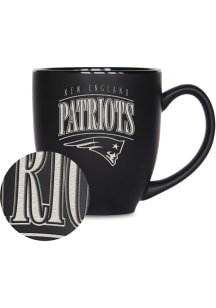 New England Patriots Tribute 15oz Bistro Ceramic Mug - Black