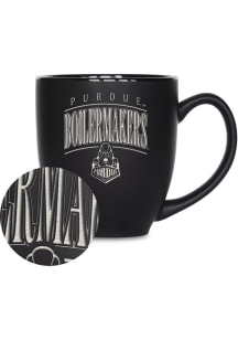 Purdue Boilermakers Tribute 15oz Bistro Ceramic Mug - Black
