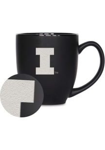Illinois Fighting Illini 15oz Bistro Ceramic Mug - Black