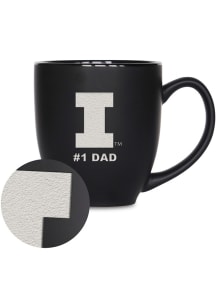 Illinois Fighting Illini 15oz #1 Dad Bistro Ceramic Mug - Black
