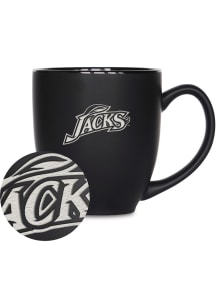 South Dakota Coyotes 15oz Bistro Ceramic Mug - Black