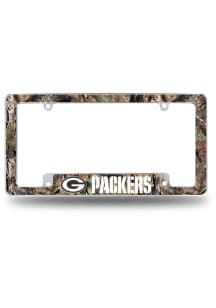 Green Bay Packers All Over Chrome License Plate Frame - Green