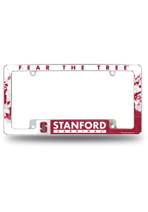Stanford Cardinal All Over Chrome License Frame