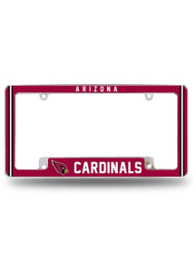 Arizona Cardinals All Over Chrome License Plate Frame - Silver