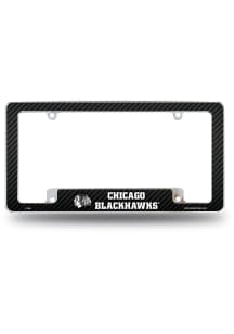 Chicago Blackhawks All Over Carbon Fiber License Frame