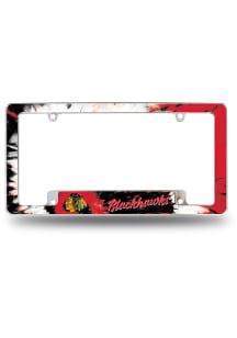 Chicago Blackhawks All Over Chrome Tie Dye License Frame