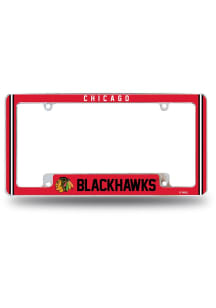 Chicago Blackhawks All Over Chrome License Frame