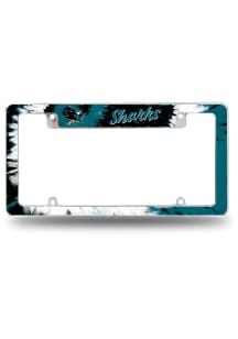 San Jose Sharks All Over Chrome Tie Dye License Frame