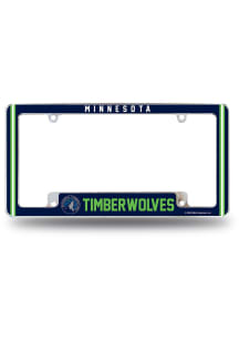 Minnesota Timberwolves All Over Chrome License Plate Frame - Silver