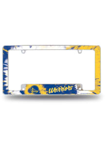 Golden State Warriors All Over Chrome Tie Dye License Frame