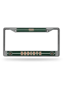 Ohio Bobcats Glitter Chrome License Plate Frame - Silver
