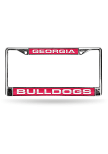 Georgia Bulldogs Chrome License Plate Frame - Red