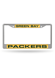 Green Bay Packers Chrome License Plate Frame - Silver