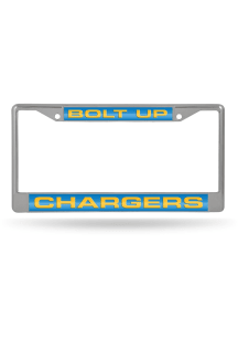 Los Angeles Chargers Chrome License Plate Frame - Silver