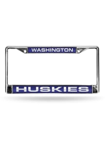 Washington Huskies Chrome License Frame