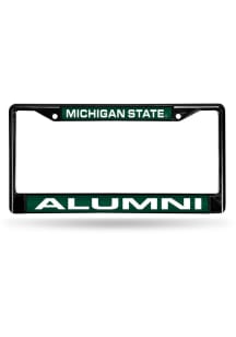 Michigan State Spartans Black Chrome License Plate Frame - Black