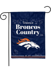 Denver Broncos 13x18 Garden Flag - White