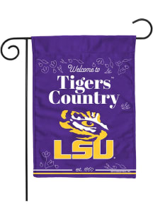 LSU Tigers 13x18 Garden Flag - White