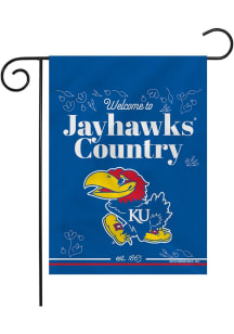 Kansas Jayhawks 13x18 Garden Flag - White