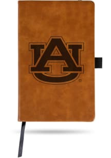 Auburn Tigers Engraved Notebook and Folder - Brown