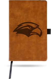 Southern Mississippi Golden Eagles Engraved Notebook and Folder - Brown