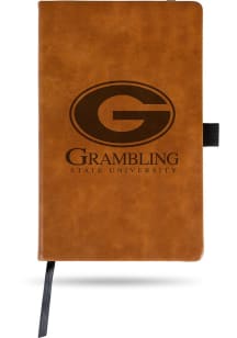 Grambling State Tigers Engraved Notebook and Folder - Brown