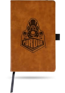 Purdue Boilermakers Engraved Notebook and Folder - Brown