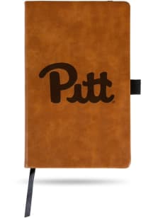 Pitt Panthers Engraved Notebook and Folder - Brown