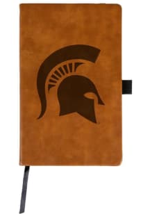Michigan State Spartans Engraved Notebook and Folder - Brown