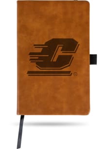 Central Michigan Chippewas Engraved Notebook and Folder - Brown
