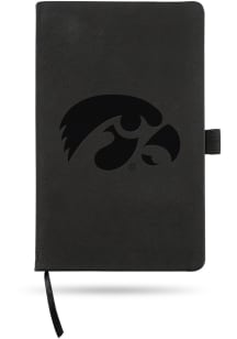 Iowa Hawkeyes Engraved Notebook and Folder - Black