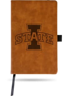 Iowa State Cyclones Engraved Notebook and Folder - Brown