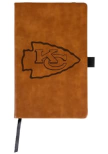 Kansas City Chiefs Engraved Notebook and Folder - Brown