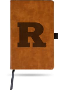 Rutgers Scarlet Knights Engraved Notebook and Folder - Brown