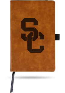 USC Trojans Engraved Notebook and Folder - Brown