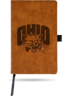 Ohio Bobcats Engraved Notebook and Folder - Brown