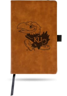 Kansas Jayhawks Engraved Notebook and Folder - Brown
