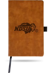 North Dakota State Bison Engraved Notebook and Folder - Brown